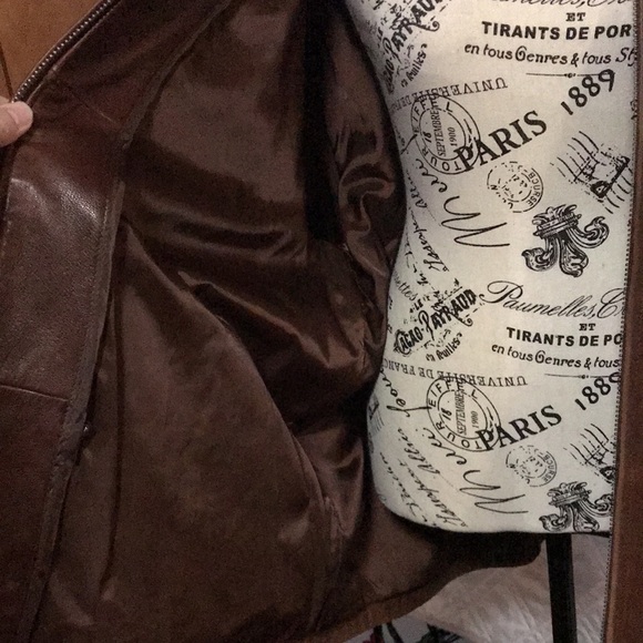 Brown Leather Trek New York Vintage Jacket XL - so soft - Picture 6 of 17
